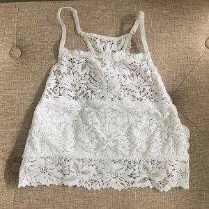 Aerie white lace bralette top